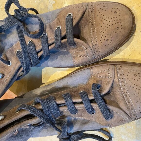 Brunello Cucinelli brown and gray booty with shearling detail. Size 10 - Picture 7 of 8